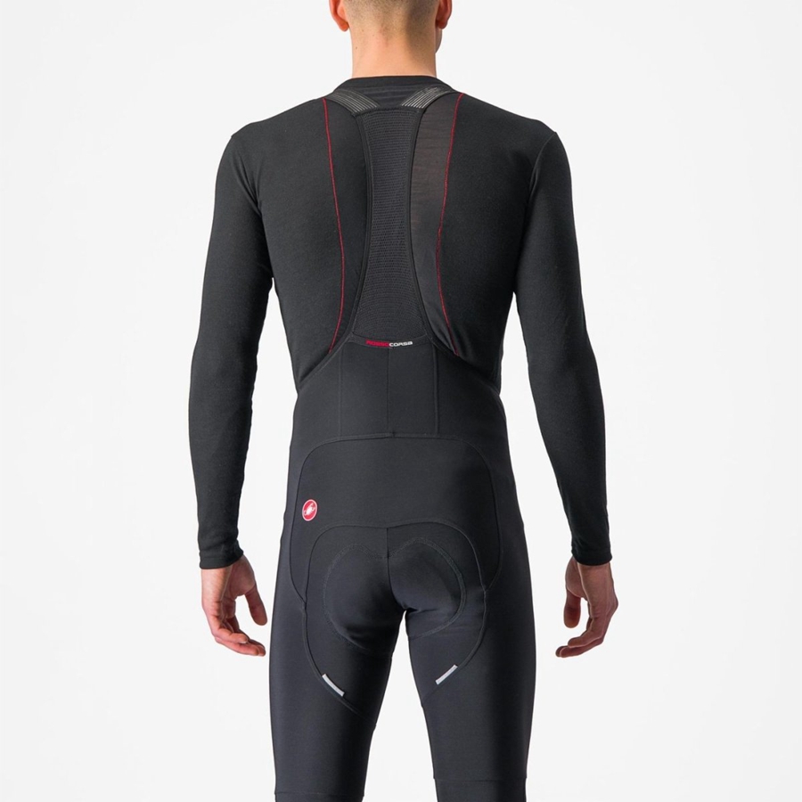 Castelli PROSECCO TECH LONG SLEEVE Men Base Layer Black | GWY-713046