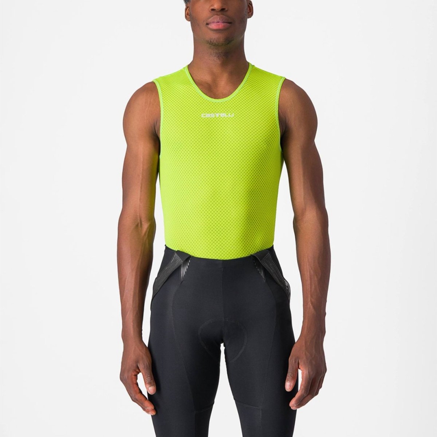 Castelli PRO MESH 2.0 SLEEVELESS Men Base Layer Light Green | BWC-847502