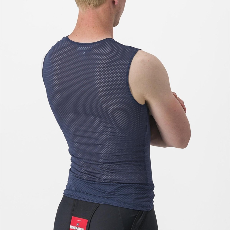 Castelli PRO MESH 2.0 SLEEVELESS Men Base Layer Blue | RLU-396801