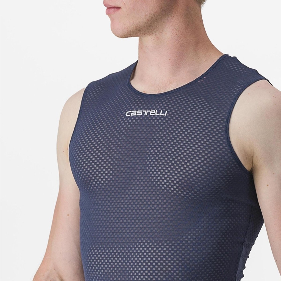 Castelli PRO MESH 2.0 SLEEVELESS Men Base Layer Blue | RLU-396801