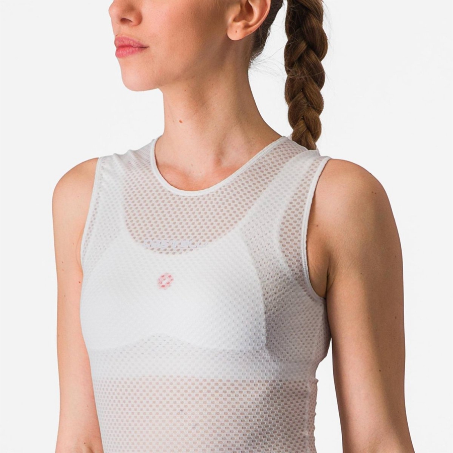 Castelli PRO MESH W SLEEVELESS Women Base Layer White | ELN-154896