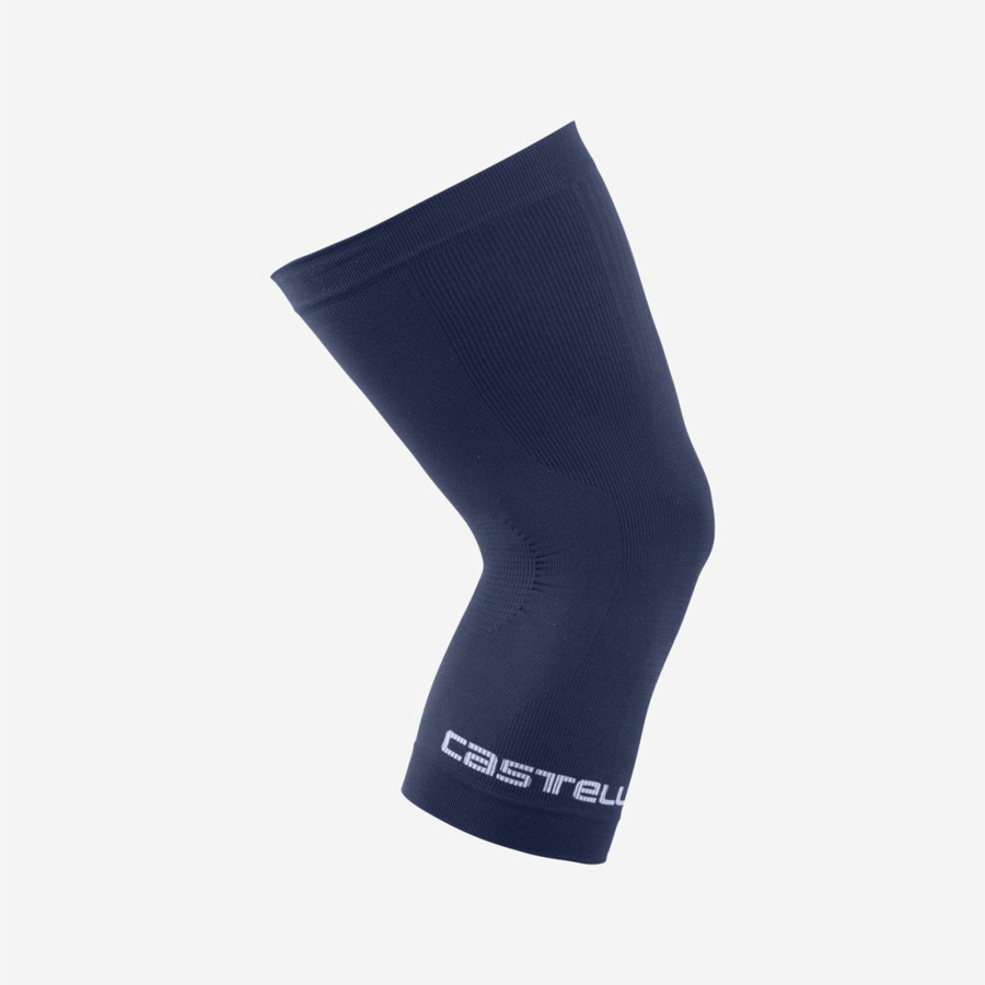 Castelli PRO SEAMLESS KNEE WARMER Men Leg Warmer Blue | FSR-837409