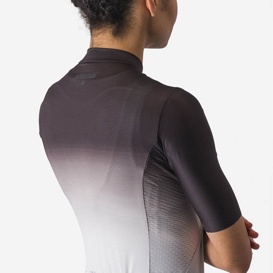 Castelli SALITA Women Jersey Black / Silver Grey / White | RJH-236957