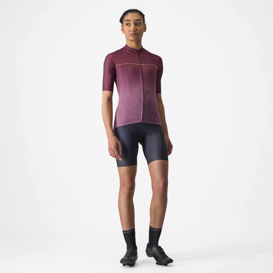 Castelli SALITA Women Jersey Deep Burgundy / Deep Purple | JGL-286905