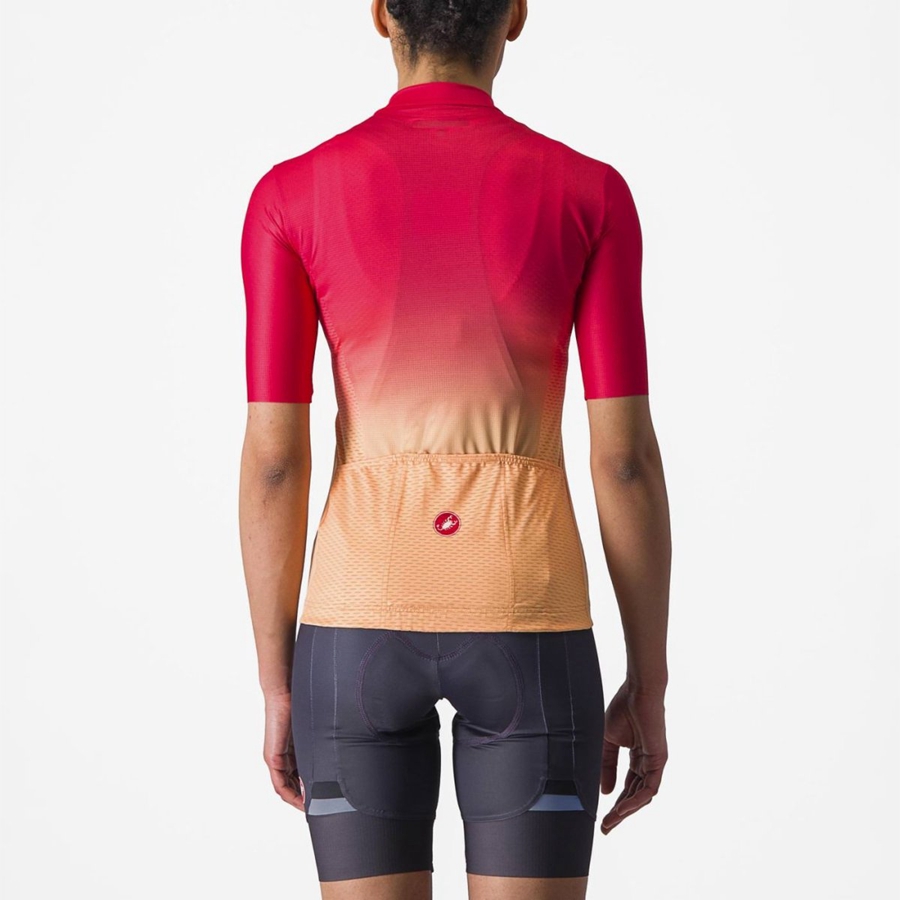 Castelli SALITA Women Jersey Orange / White | SHJ-012945