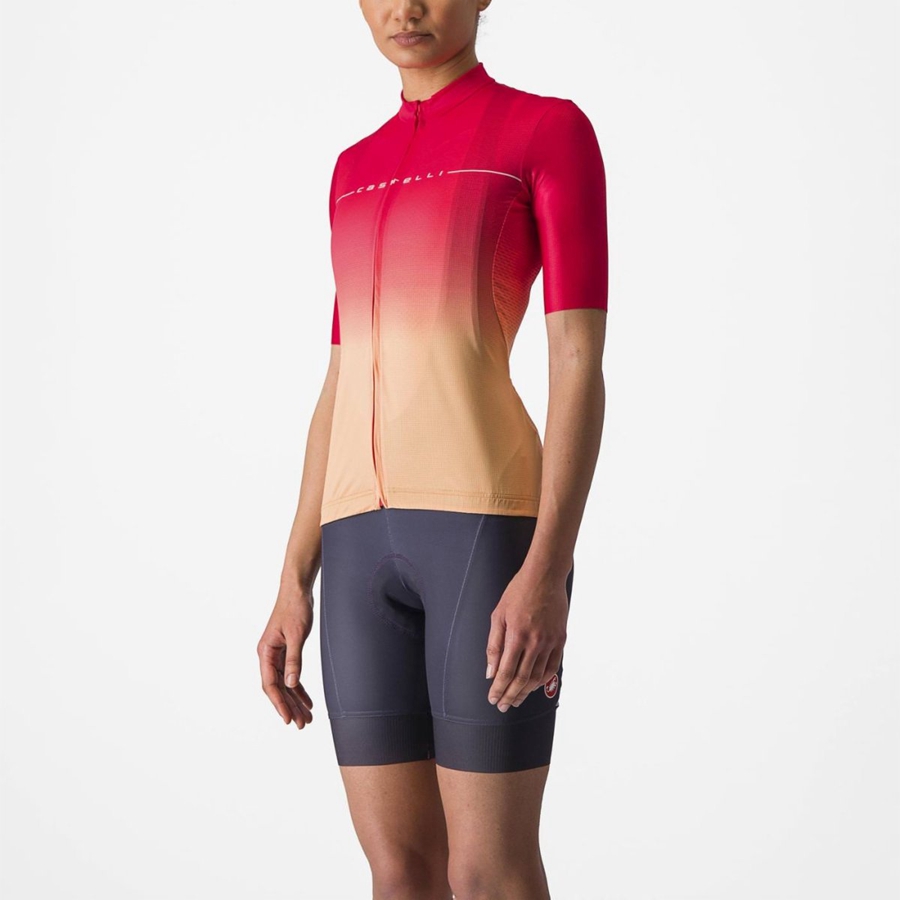 Castelli SALITA Women Jersey Orange / White | SHJ-012945