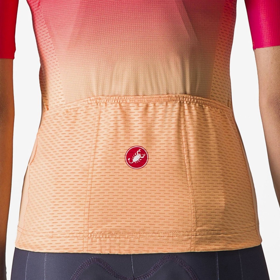 Castelli SALITA Women Jersey Orange / White | SHJ-012945