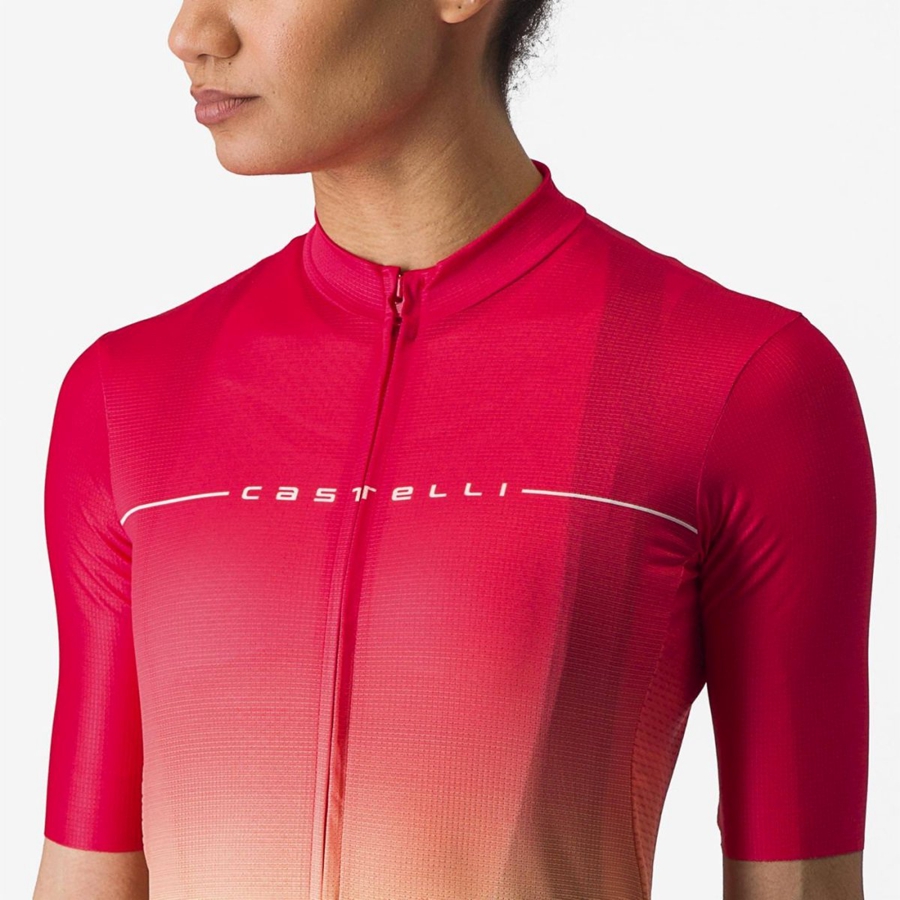 Castelli SALITA Women Jersey Orange / White | SHJ-012945