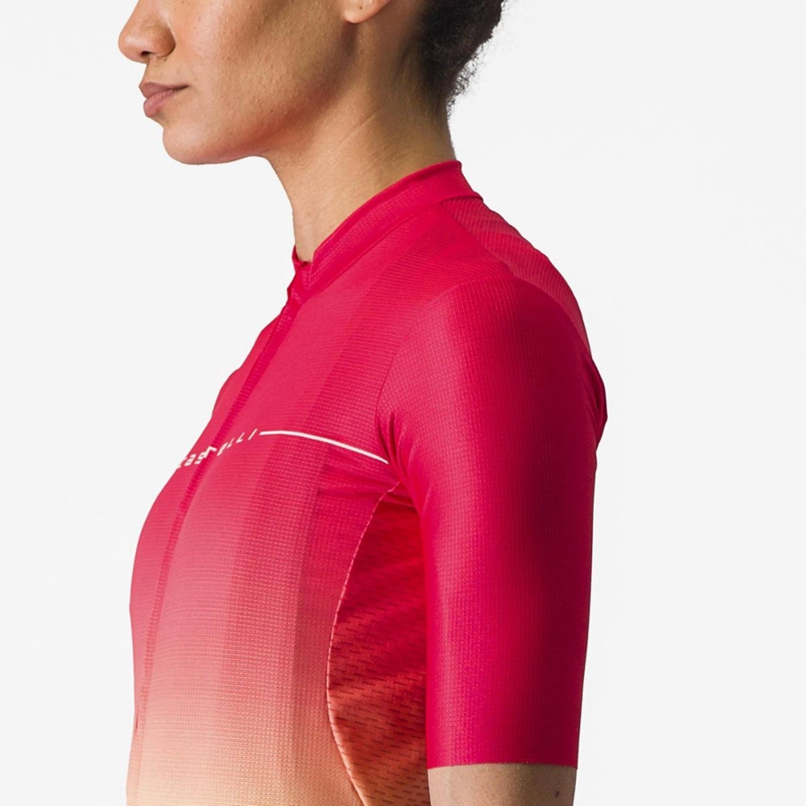 Castelli SALITA Women Jersey Orange / White | SHJ-012945