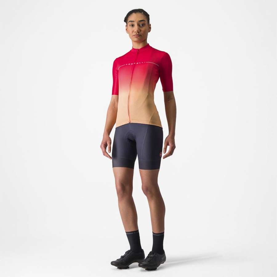 Castelli SALITA Women Jersey Orange / White | SHJ-012945