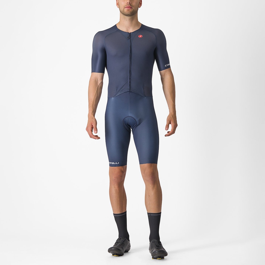 Castelli SANREMO BTW Men Speedsuits Blue | KYZ-703562