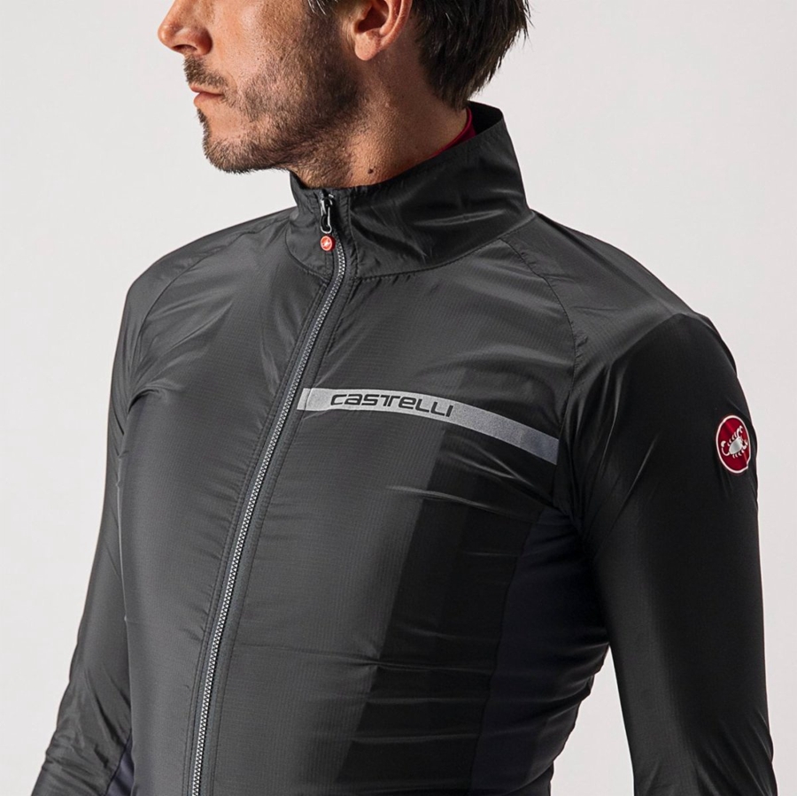 Castelli SQUADRA STRETCH Men Protection Black / Dark Grey | LRF-681950