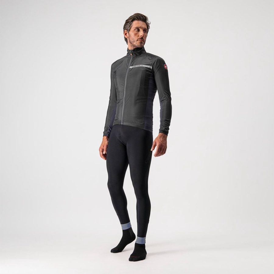 Castelli SQUADRA STRETCH Men Protection Black / Dark Grey | LRF-681950