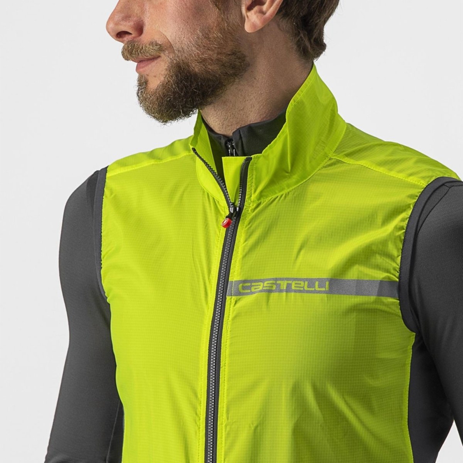 Castelli SQUADRA STRETCH Men Vest Light Green / Dark Grey | IBT-730142