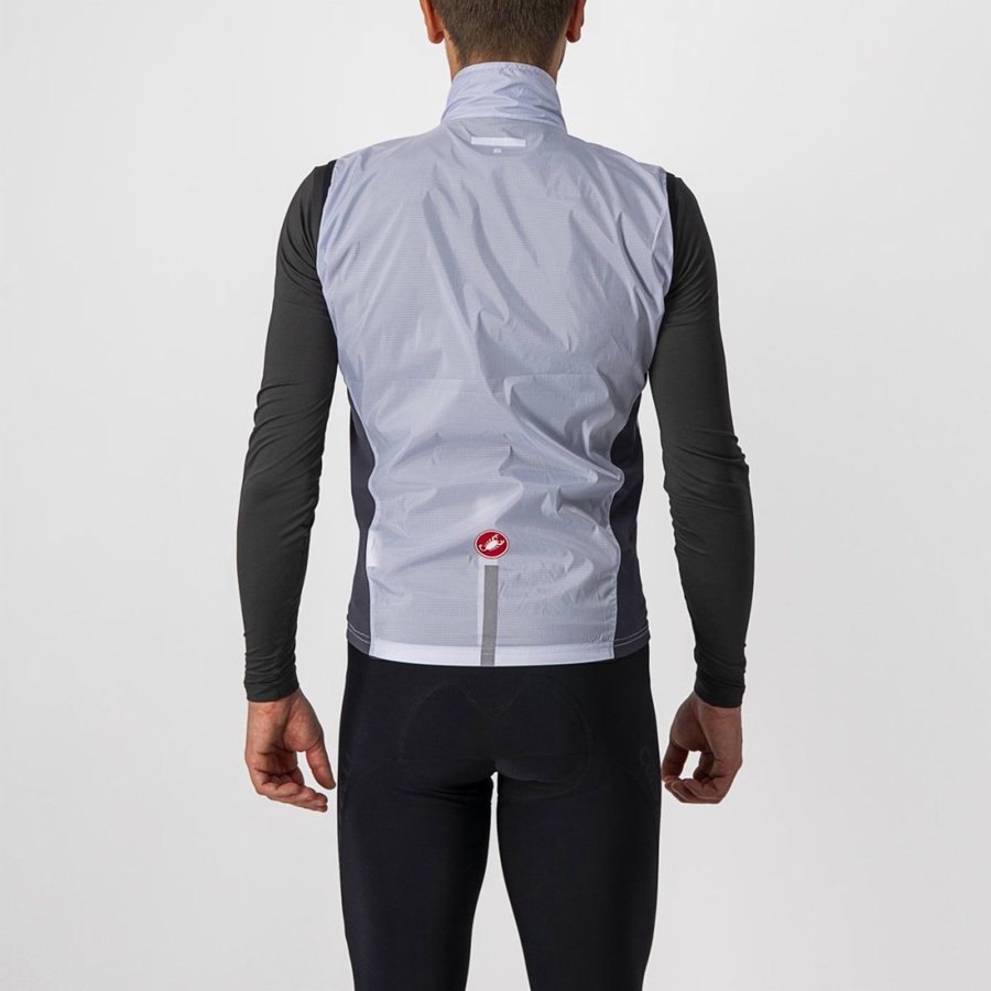 Castelli SQUADRA STRETCH Men Vest Silver Grey / Dark Grey | MNF-245136