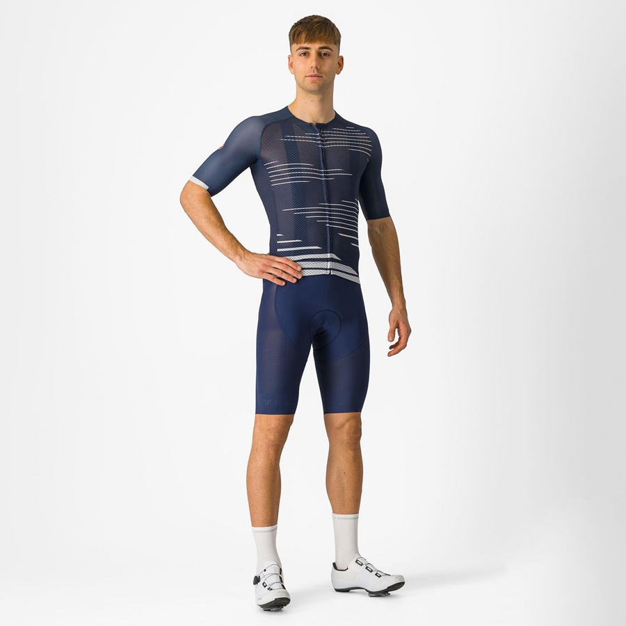 Castelli SUPERLEGGERA Men Bib Shorts Blue | KTS-581937