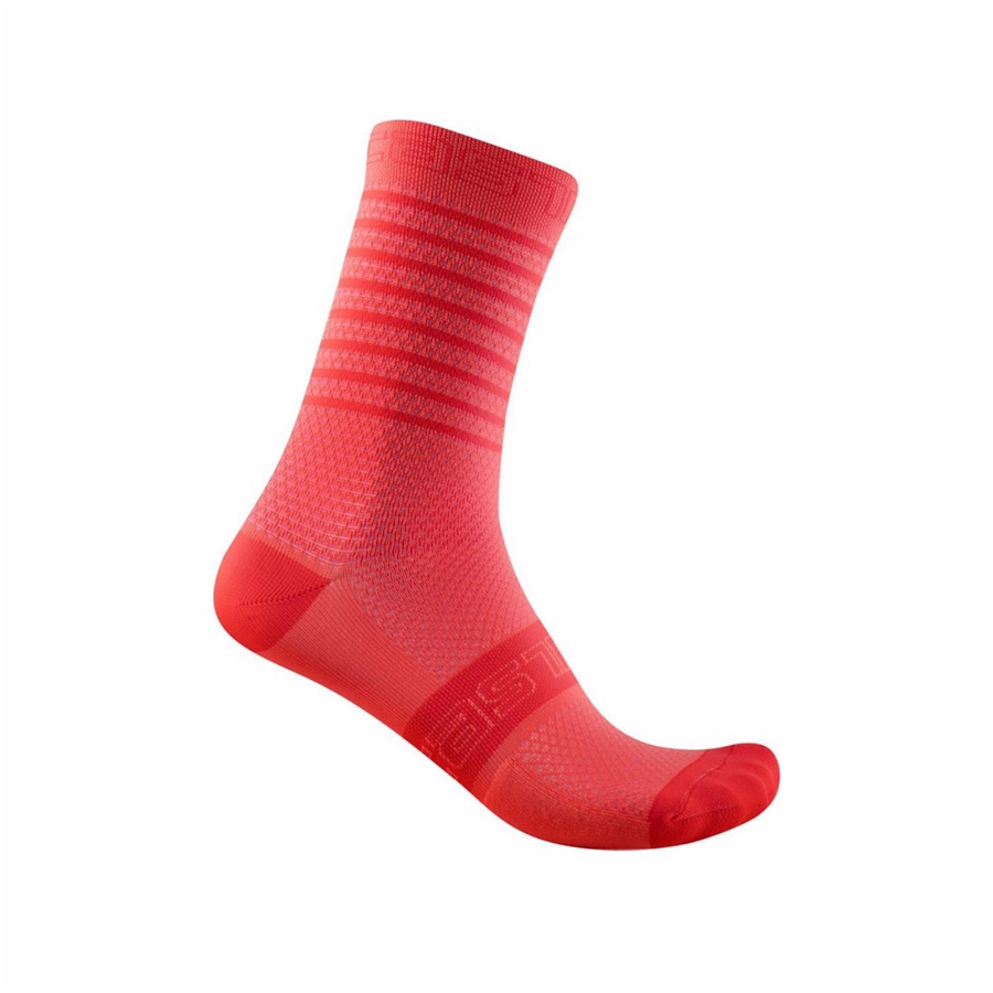 Castelli SUPERLEGGERA W 12 Women Socks Pink | NIH-124097