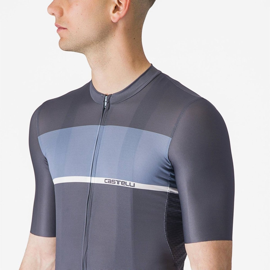 Castelli TRADIZIONE Men Jersey Blue / Light Grey Blue | MOS-290354