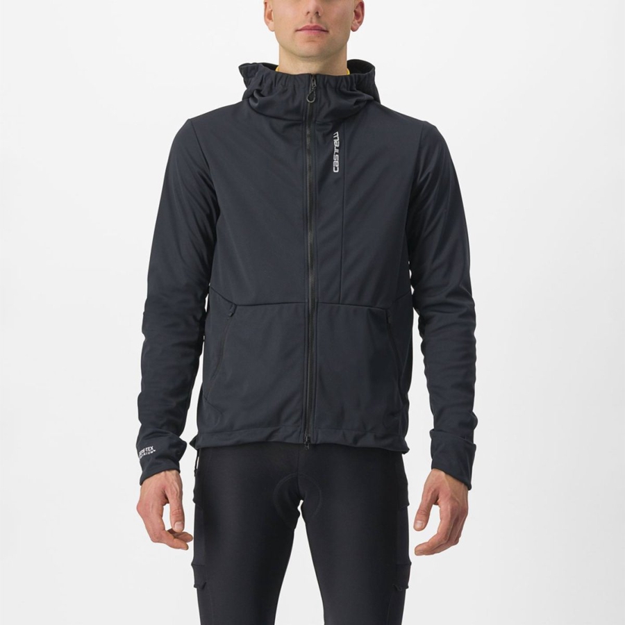 Castelli TRAIL HOODIE Men Jackets Black | SRH-250743