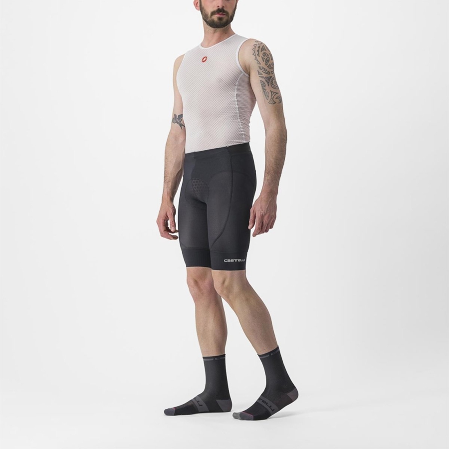 Castelli TRAIL LINER Men Shorts Black | XYC-150927