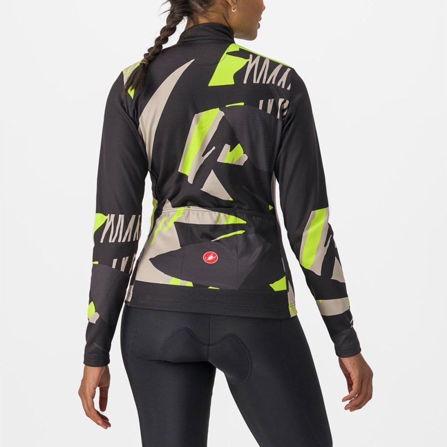 Castelli TROPICALE LS Women Jersey Black | EUK-257981