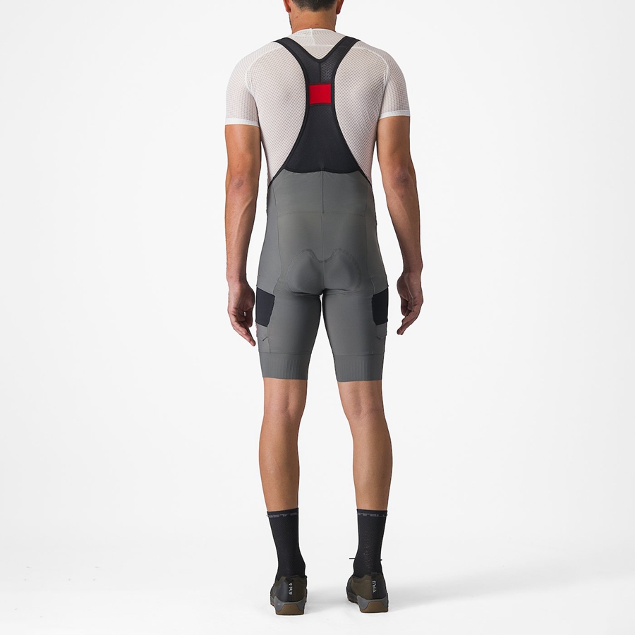 Castelli UNLIMITED CARGO Men Bib Shorts Grey | FKW-354706