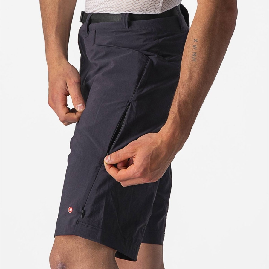 Castelli UNLIMITED TRAILGY Men Shorts Black | BNJ-238496