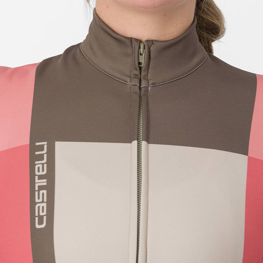 Castelli UNLIMITED W THERMAL Women Jersey Red | AUT-563479