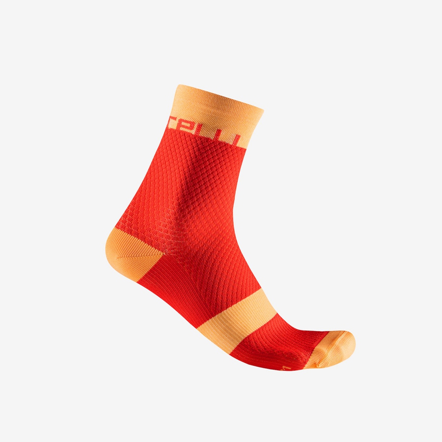 Castelli VELOCISSIMA 12 Women Socks Orange | YLD-865314