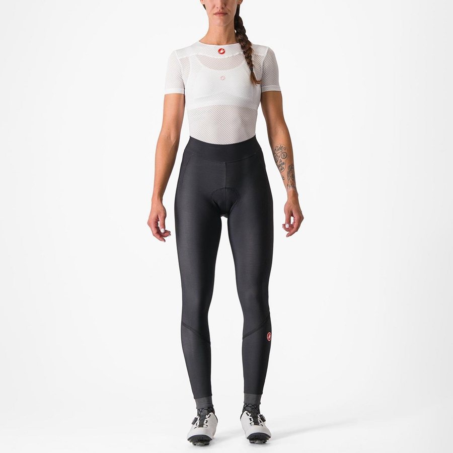 Castelli VELOCISSIMA THERMAL Women Leggings Black / Black | GUD-278194