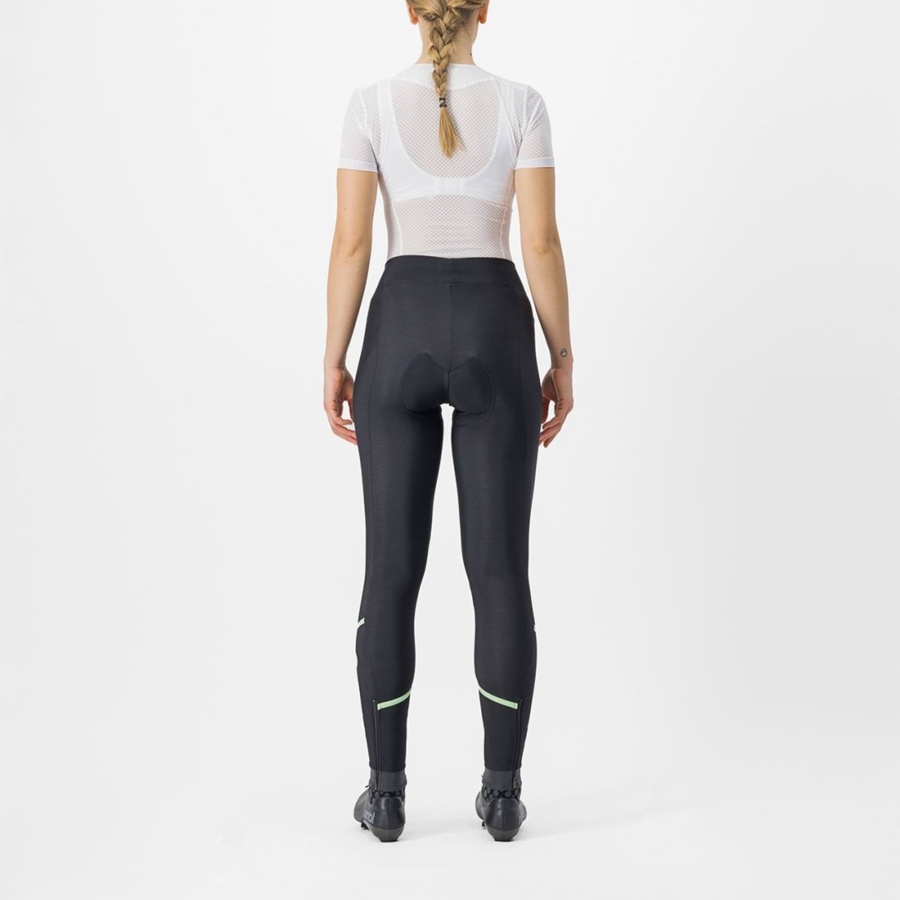 Castelli VELOCISSIMA THERMAL Women Leggings Black / Mint / Black | EKU-698713